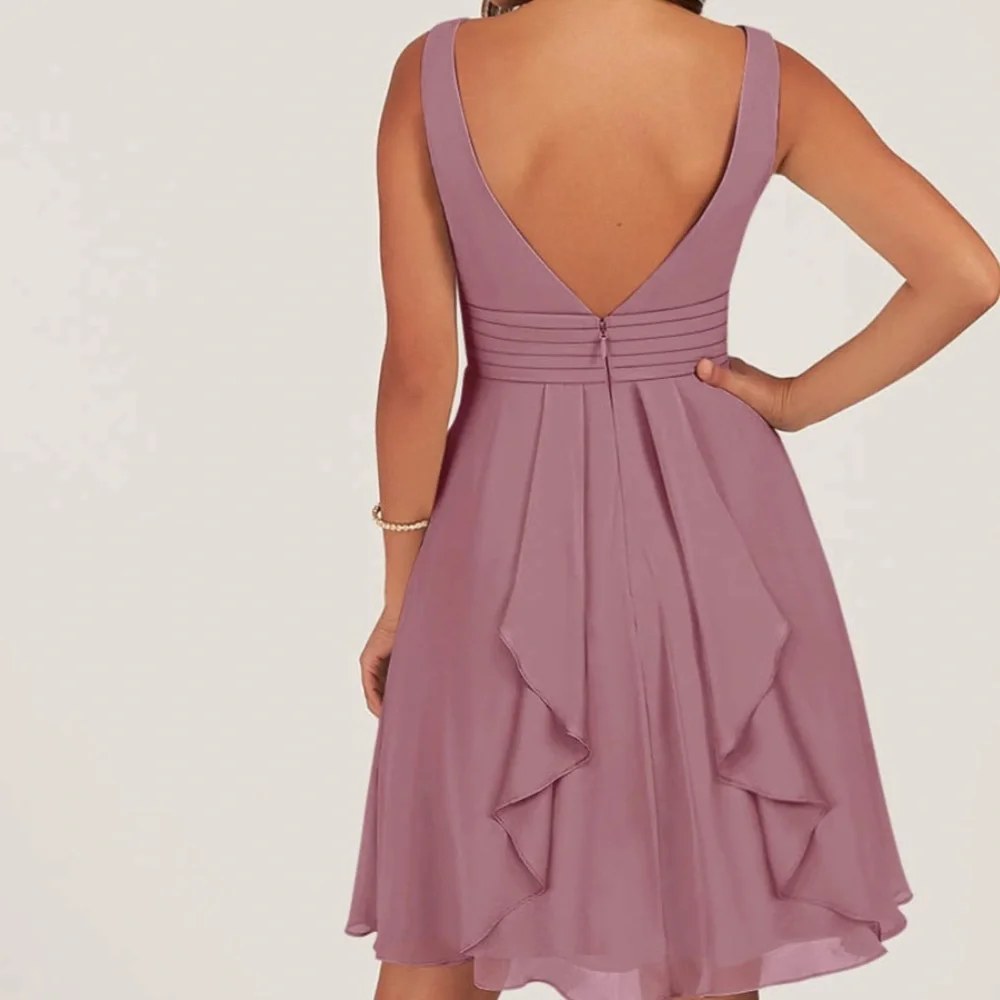 Azazie Kayla mid length bridesmaids formal dress Size A12- with pockets - Picture 5 of 15